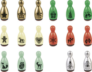 HEYDA Weihnachtsstempel Ministempel Weihnachten Motivstempel Stempel Holzstempel